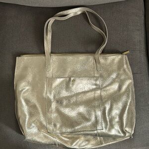 G.I.L.I. leather metallic tote bag